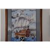 Image 2 : KOA FRAMED ORIGINAL WATERCOLOR, "MUTINY ON THE BOUNTY"; SIGNED PEGGY CHUN '90 (33 1/2" X 40 1/2")