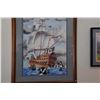Image 3 : KOA FRAMED ORIGINAL WATERCOLOR, "MUTINY ON THE BOUNTY"; SIGNED PEGGY CHUN '90 (33 1/2" X 40 1/2")