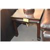 Image 1 : PAIR CHINESE ROSEWOOD END TABLES W/GLASS (PAIR)