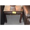 Image 2 : PAIR CHINESE ROSEWOOD END TABLES W/GLASS (PAIR)