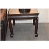 Image 5 : PAIR CHINESE ROSEWOOD END TABLES W/GLASS (PAIR)