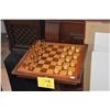 Image 2 : FREE STANDING GAME BOARD W/CHESS & CHECKER PIECES
