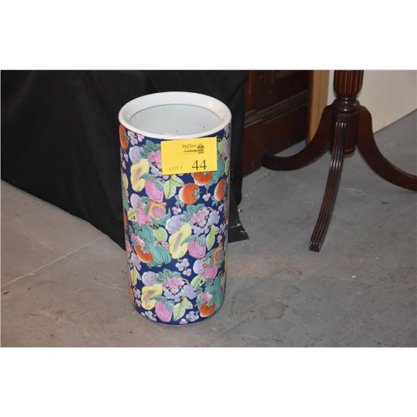 CHINESE UMBRELLA STAND W/FRUIT MOTIF (18")