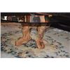 Image 3 : 40" GLASS TOP TABLE W/CYPRESS BURL WOOD ROOT BASE