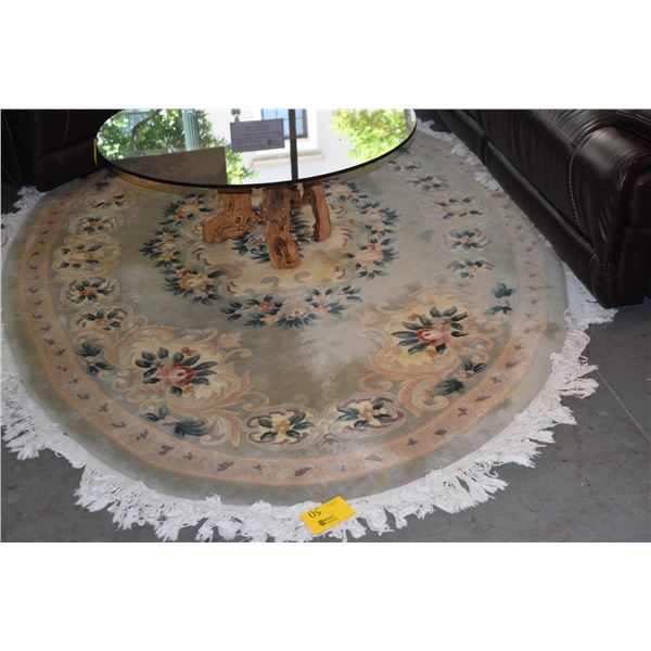 CHINESE WOOL RUG - OVAL (107" X 67")