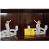 Image 1 : PAIR PORCELAIN CANDLE HOLDERS (PAIR)