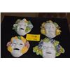 Image 1 : ITALIAN CERAMIC BACCHUS MASKS (4 PCS)