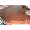 Image 5 : 47" CHINESE CARVED ROSEWOOD TABLE W/SHALLOW RELIEF APRON, GLASS TOP & 4 ROSEWOOD CHAIRS (5 PCS)