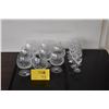 Image 1 : 8 VINTAGE WATERFORD LISMORE BRANDY SNIFTERS & 11 CORDIAL GLASSES (19 PCS)