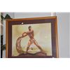 Image 2 : VINTAGE FRAMED PRINT OF HAWAIIAN NET FISHERMAN BY GILL