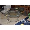 Image 2 : WALTER LAMB GLASS TOP PATIO TABLE (48 3/4" X 17")