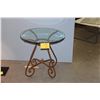 Image 1 : GLASS TOP SIDE TABLE