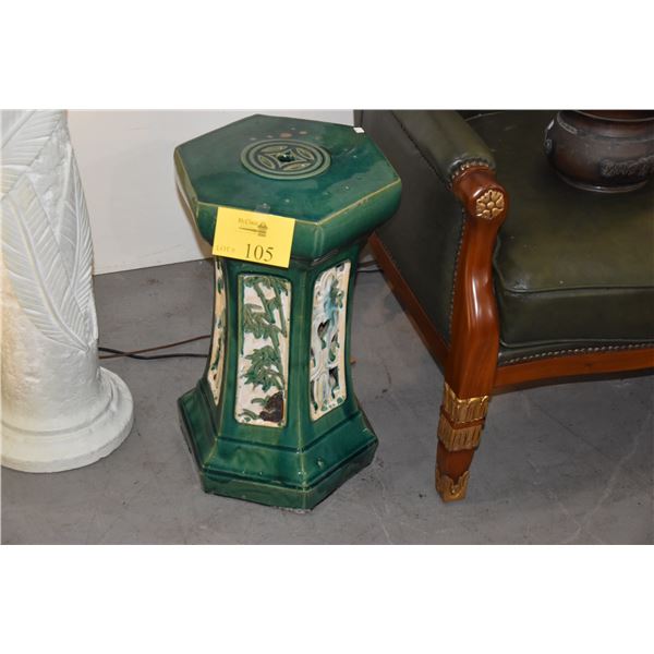 CHINESE CERAMIC GARDEN PEDESTAL