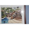 Image 3 : FRAMED ORIGINAL WATERCOLOR, "POOL PARTY"; SIGNED PEGGY CHUN '91 (31" X 26 3/4")