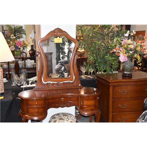 VANITY W/MIRROR & STOOL