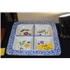 Image 1 : SERVING TRAYS W/FLORAL MOTIF (2 PCS)