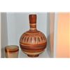 Image 2 : MEXICAN POTTERY VASE & CUP (2 PCS)