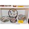 Image 1 : COLLECTION OF BOWLS, PLATE, COVERED BOX & SMALL BIRD FEEDER CUP (5 PCS) (DOES NOT INCLUDE STAND)