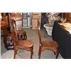 Image 2 : PAIR WOOD SIDE CHAIRS (PAIR)
