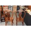 Image 3 : PAIR WOOD SIDE CHAIRS (PAIR)