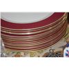 Image 3 : WEDGWOOD BONE CHINA EMPRESS RUBY CHARGERS (16 PCS)