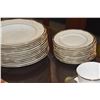 Image 8 : WEDGWOOD BONE CHINA, ROYAL LAPIS GOLD EDGE DINNERWARE (96 PCS)