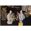 Image 1 : ANTIQUE CHINESE PORCELAIN OLD MAN & LADY IN THE CHINOISRIE STYLE (14 1/2") (2 pcs)