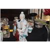 Image 2 : ANTIQUE CHINESE PORCELAIN OLD MAN & LADY IN THE CHINOISRIE STYLE (14 1/2") (2 pcs)