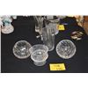 Image 1 : CRYSTAL VASES & PEDESTAL BOWL (4 PCS)