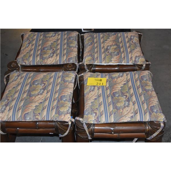 BAMBOO STOOLS (4 PCS)