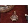 Image 3 : LARGE CERAMIC BOWL W/LADLE & CAST IRON TEA POT (3 PCS)