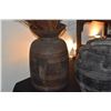 Image 3 : CERAMIC PLANTER & WOOD VASE (2 PCS)