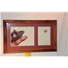 Image 1 : KOA FRAMED ORIGINAL WATERCOLOR, "LOVES A BORE"; SIGNED PEGGY CHUN '90 (35 1/2" X 21 1/2")