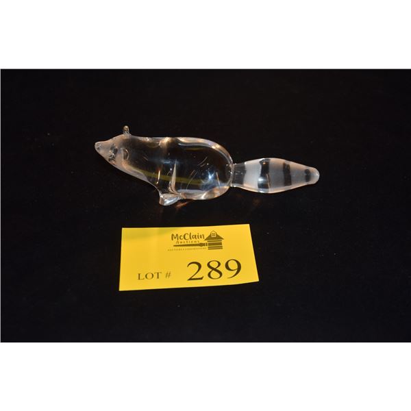 CRYSTAL RACOON; SIGNED M. YANASSON