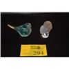 Image 1 : LALIQUE OWL & ZELLIQUE GREEN BIRD (2 PCS)