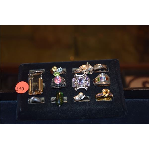 STERLING SILVER RINGS (12 PCS)