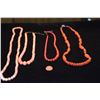 Image 1 : 4 CORAL BEAD NECKLACES (4 PCS)