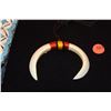 Image 2 : SHELL BEAD BELT & BOAR TUSK PENDANT