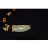 Image 4 : NEPHRITE CARVED CICADA & BEAD NECKLACE