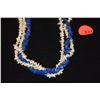 Image 2 : SEED PEARL & LAPIS LAZULI NECKLACE W/14K CLASP