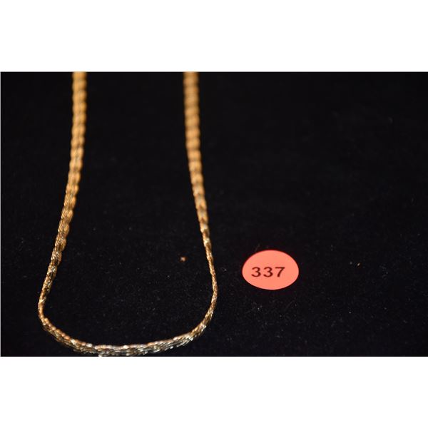 14K WOVEN SNAKE CHAIN NECKLACES, ITALY (12.6 G)
