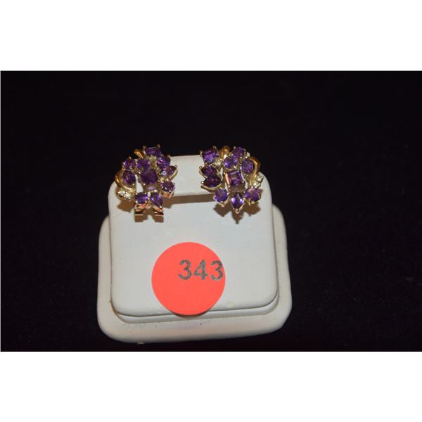14K AMETHYST EARRINGS (6.7 GTW)