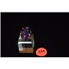 Image 1 : 14K AMETHYST & PAVE DIAMOND  RING  (SIZE 7 1/4) (11.2 GTW)