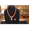 Image 2 : HAWAIIAN PALAOA PENDANT ON CORAL BEAD NECKLACE (APPROX 23")