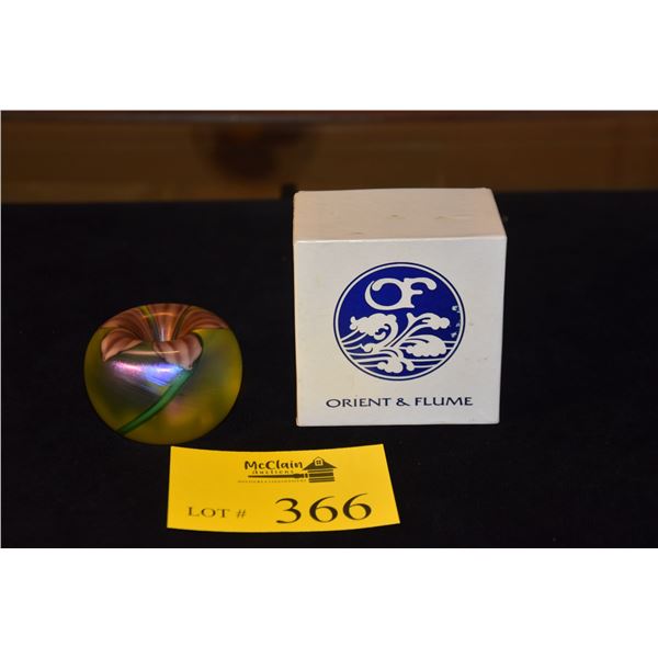 ORIENT & FLUME FLOWER VASE/PAPERWEIGHT W/BOX