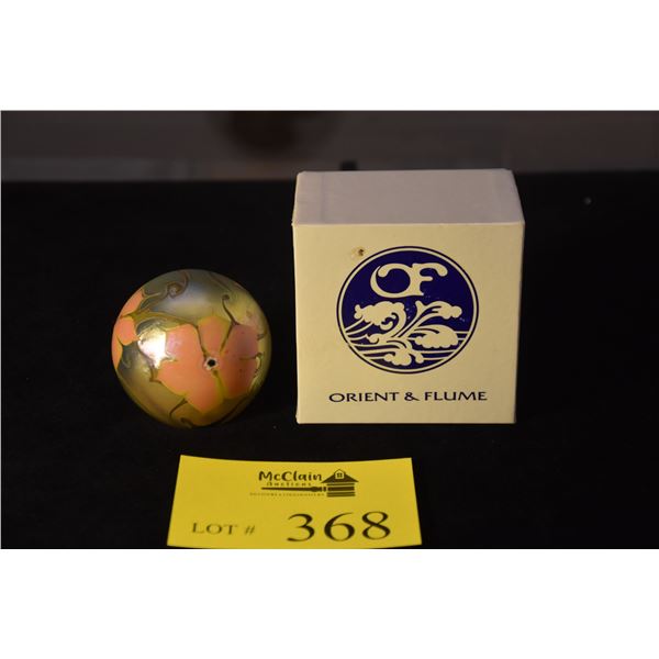 ORIENT & FLUME FLORAL PAPERWEIGHT W/BOX