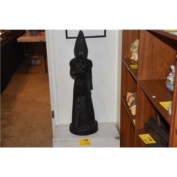 VINTAGE CARVED WOOD MONK PRIEST