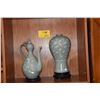 Image 1 : CELADON VASE & EWER (BROKEN ON TOP) (2 PCS)