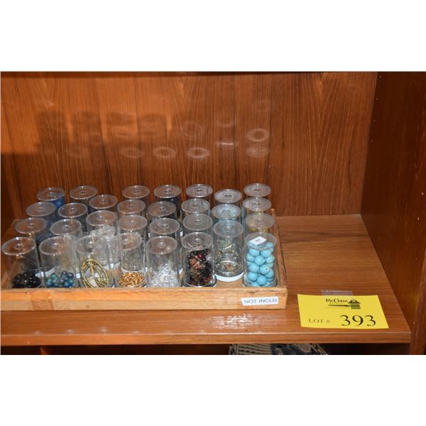 COLLECTION OF MIXED BEADS & JEWELRY FINDINGS (DOES NOT INCLUDE TRAY)