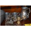 Image 2 : MIXED LOT: LARGE BOWL W/PESTLE, PEWTER, COMPOTE & STATUE (7 PCS)